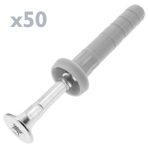 Taco de impacto con tornillo 6 x 35 mm 50 unidades