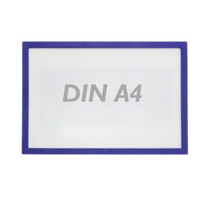 Etiqueta magnética con marco azul con imán letrero de 311x223 mm