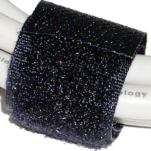 Cinta adherente ordena cables 20x160mm 100 unidades negro