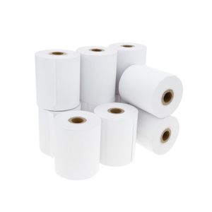 Rollo bobina de papel térmico para impresora TPV y caja registradora 57x48mm 10 unidades