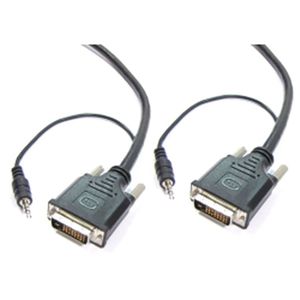Super cable DVI-D con jack de audio de 3,5 mm macho macho de 7 m