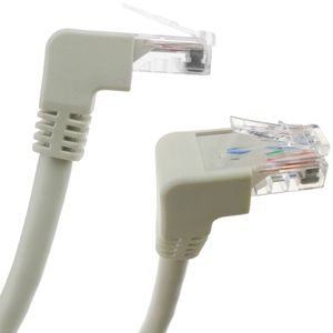 Cable de red de categoría 6 Cat.6 RJ45 acodado UTP 24AWG LAN de 1 m