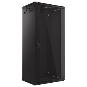 Armario Rack mural 19" 27U F450 600x450x1307mm pared desmontado DIY negro Lanberg