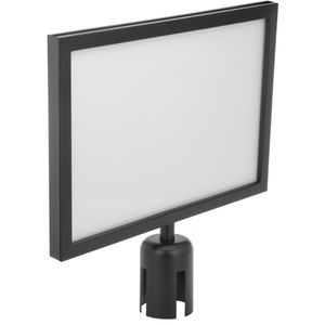 Portacarteles A3 color negro para poste separador