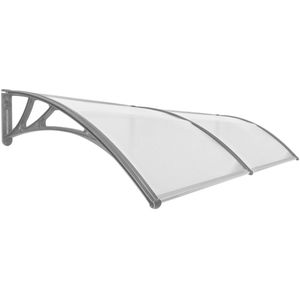 Tejadillo de protección 300x100cm Marquesina para puertas y ventanas gris