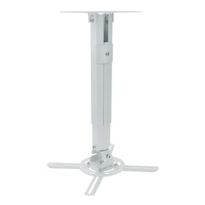 Soporte de techo o pared para proyector con mástil de 27 cm a 54 cm blanco