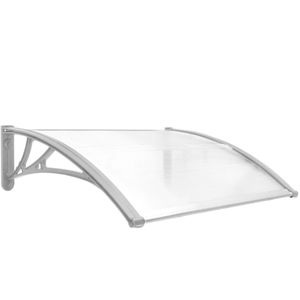 Tejadillo de protección 80x60cm Marquesina para puertas y ventanas gris