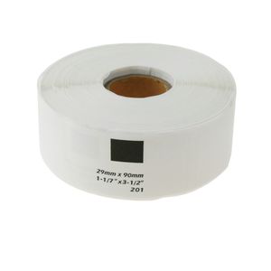Rollo bobina de 400 etiquetas adhesivas compatibles con Brother DK-11201 DK-1201 29x90mm