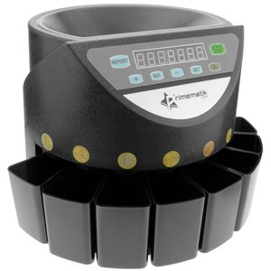 Contador de monedas con clasificador automático para Euro DB360 negro