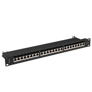 Patch panel 19" de 24 RJ45 CAT.7 FTP 1U Lanberg PPS7-1024-B