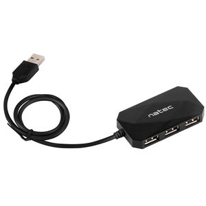 Hub USB tipo A 2.0 de 4 puertos negro Natec Locust NHU-0647