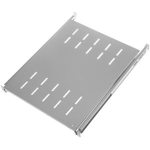 Bandeja telescópica ajustable para armario rack 19" de 1U y fondo 550mm blanco