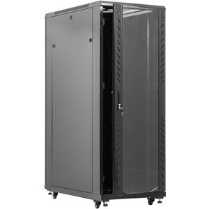 Armario rack 19'' de pie 32U 800x800x1610mm negro MobiRack GO montado