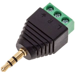 Conector jack 3.5mm estéreo a bloque de terminales de 3-pin
