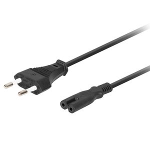 Cable de alimentación de Lanberg OCHO Schuko macho a IEC 320 C7 EU hembra 1.8 metros negro CA-C7CA-10CC-0018-BK