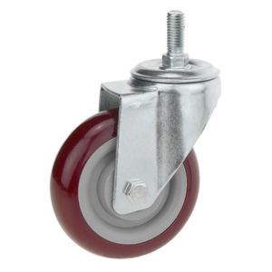 Rueda pivotante industrial de PVC sin freno 100 mm M12