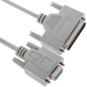 Cable serie para TPV compatible con EPSON DB25 macho a DB9 hembra de 1m