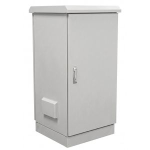 Armario rack 19" para exterior IP55 de 22U en acero inoxidable blanco MobiRack GO 600x600x1070 mm