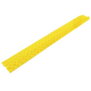Pasacables de suelo para protección de cables eléctricos de 1 vía 100x13 cm amarillo rígido