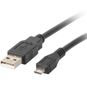 Cable Micro-USB B a USB A 1 metro negro de Lanberg CA-USBM-10CC-0010-BK