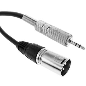 Cable de audio estéreo XLR 3-pin macho a TRS jack 3.5mm macho de 1m