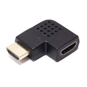 Adaptador HDMI de tipo HDMI-A macho a HDMI-A hembra acodado izquierda