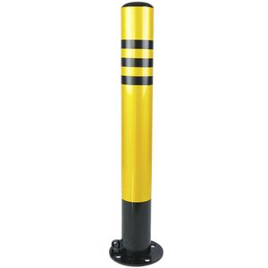 Pilona bolardo de acero con base clavada removible 89x750mm