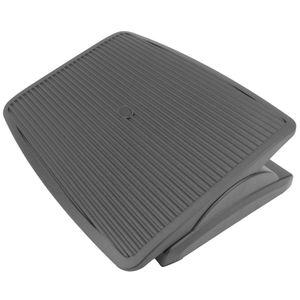 Reposapiés con plataforma ajustable de plástico negro 450 x 350 mm