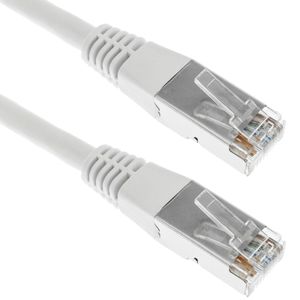 Cable de red ethernet Cat. 6 FTP de 0,25 m de color blanco
