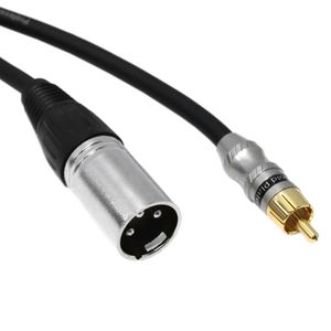 Cable de audio micrófono XLR 3pin macho a RCA macho de 1m
