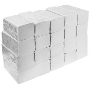 Toallas de papel secamanos doble capa plegado en V Caja de 4000 uds