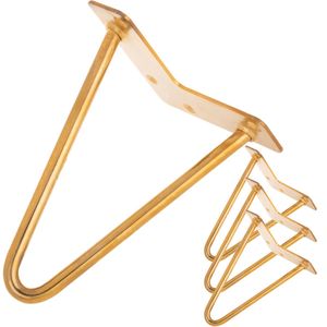 Pies para mesa y mueble Patas en acero 2 varillas 20 cm cobre intenso 4-pack