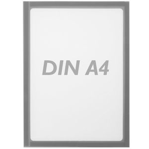 Marco magnético flexible gris A4 para letreros con imán