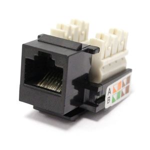 Keystone RJ45 hembra a TB110 Cat.5e UTP negra