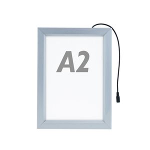 Marco cuadro iluminado por LED A2 460x635mm de doble cara para cartel anuncio letrero