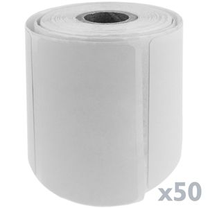 Rollo bobina de 500 etiquetas adhesivas para impresora térmica directa 50.8x25.4mm 50-pack