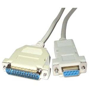 Cable serie compatible con TPV Epson DB25 macho a DB9 hembra de 5m