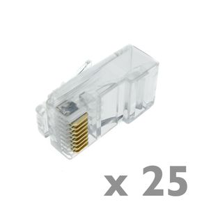 Conector UTP Cat.6 RJ45 macho para crimpar a cable 25-pack
