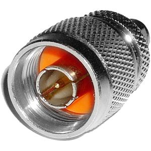 Adaptador coaxial RF de conector N macho a rSMA macho