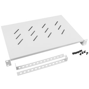 Bandeja fija blanca para armario rack 19" fijación frontal 1U profundidad de 300 mm Lanberg AK-1004-S