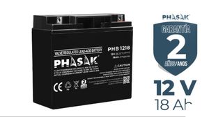 Batería Phasak  Sellada plomo-ácido estandar 12V 18Ah