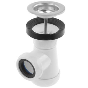 Sifón botella corto extensible con válvula para lavabo-bidet 1"1/4 x ∅ 70 mm