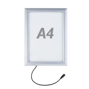 Marco cuadro iluminado por LED A4 246x337mm para cartel anuncio letrero
