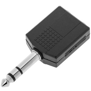 Duplicador audio estéreo TRS 1xjack 6.3mm macho a 2xjack 6.3mm hembra