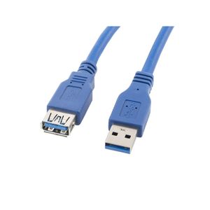 Cable USB A a USB A 1,8 m azul de Lanberg CA-US3E-10CC-0018-B