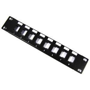 Patch panel rack10 8port 1U tipo 110 para keystone configurable
