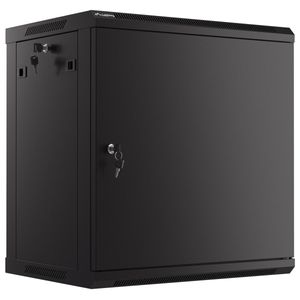 Armario Rack mural 19" 12U F450 600x450x645mm pared desmontado DIY negro Lanberg