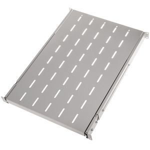Bandeja telescópica ajustable para armario rack 19" de 1U y fondo 650mm blanco