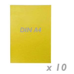 Cartel etiqueta magnética flexible amarillo A4 con imán paquete de 10 unidades