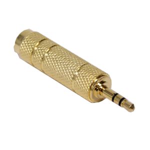 Adaptador audio estéreo TRS jack-6.3mm-hembra a minijack-3.5mm-macho